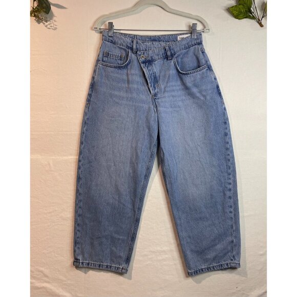 COLLUSION x004 Stepped Waistband Dad Jeans in Blue Light Size 28/26 Petite - Picture 5 of 16